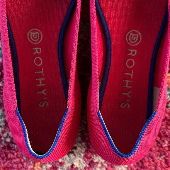 Rothy's Vibrant Pink and Blue Flats - Picture 6 of 6